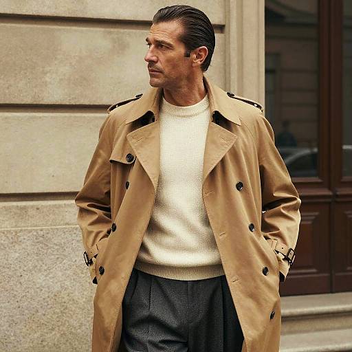 Old Money Gentleman in Camel Trench