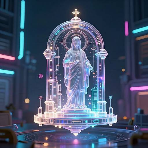 Futuristic Neon Tabernacle Fusion