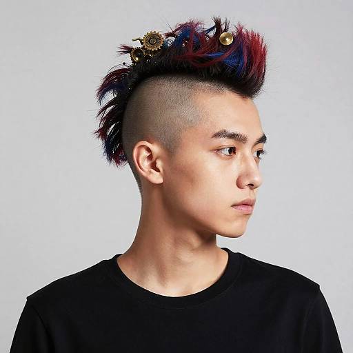 Non-Binary Steampunk Minimalist Mohawk