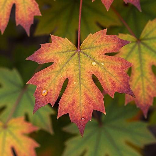 Vibrant Maple Leaf Macro Photography