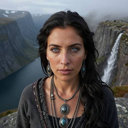 Photorealistic Portrait of Enigmatic Viking Woman