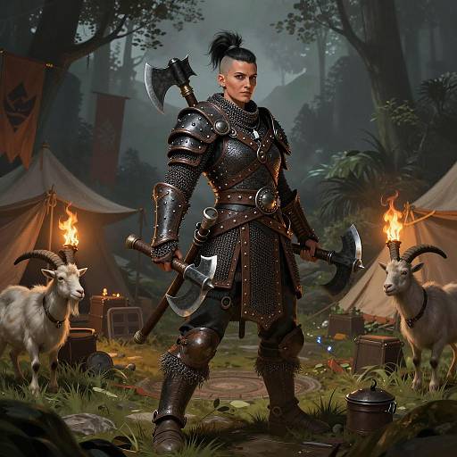 Battle-Hardened Dwarf Berserker in Valley