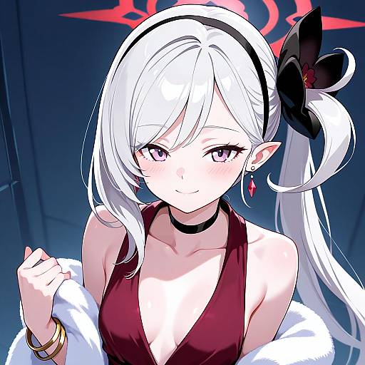 Illustration of Mutsuki (dress) (blue archive), blue archive in the style of Doushi tatsu to dekkai no