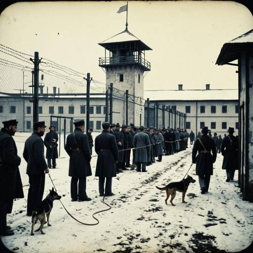 Historical Prison Scene with Retro Toys