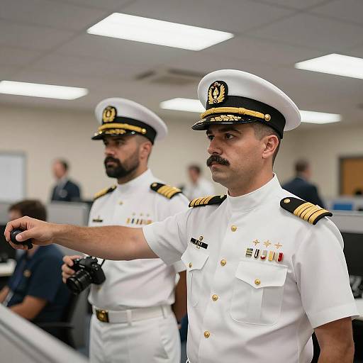 Naval Officers in Office Setting