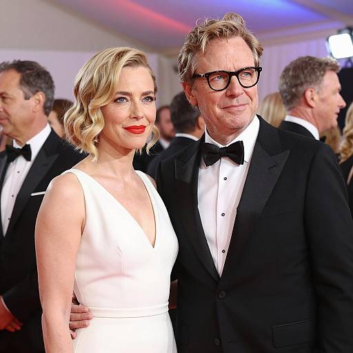 Elegant couple at formal event