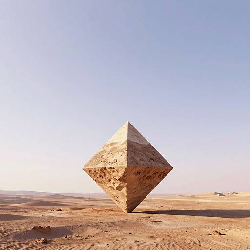 Surreal Inverted Pyramid Landscape