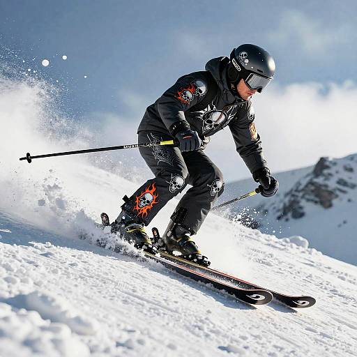 Iron Maiden Ski Carving Action Shot