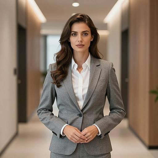 Confident Woman in Smart Casual Office