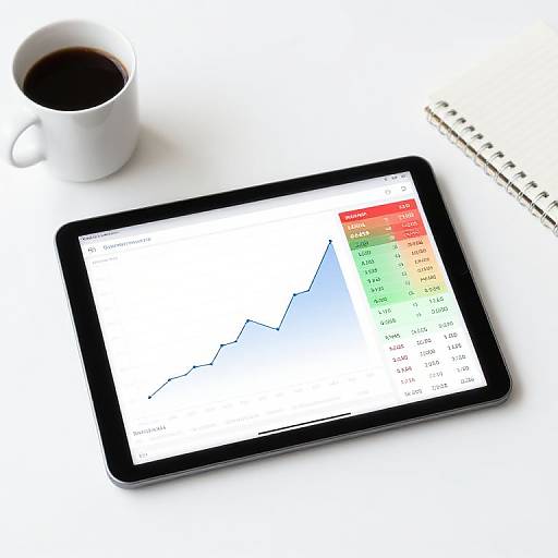 Finance Graph on Tablet Workspace