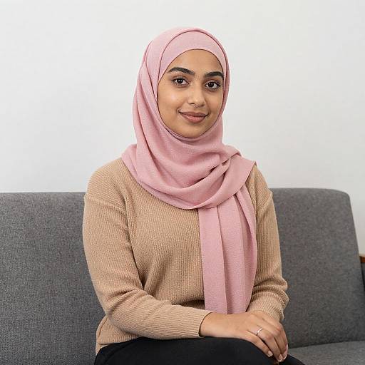 Portrait of Woman in Pink Hijab