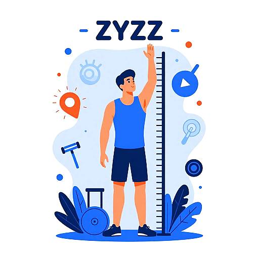 Zyzz Height Fitness Illustration