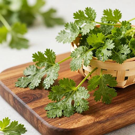 Fresh Cilantro Herb Close-Up