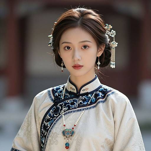 Realistic Traditional Chinese Fashion Portrait