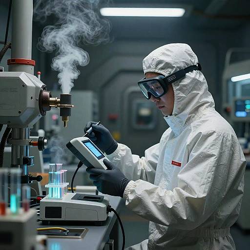 Dystopian Bioengineering Tech Portrait