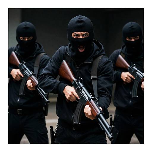 Tense Armed Standoff in Shadows