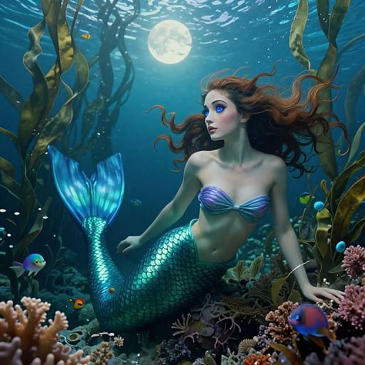 Surreal Mermaid in Dreamlike Depths