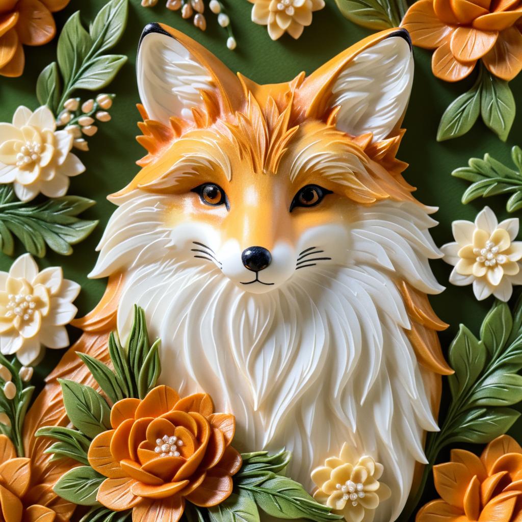 Gentle Fox with Detailed Bouquet