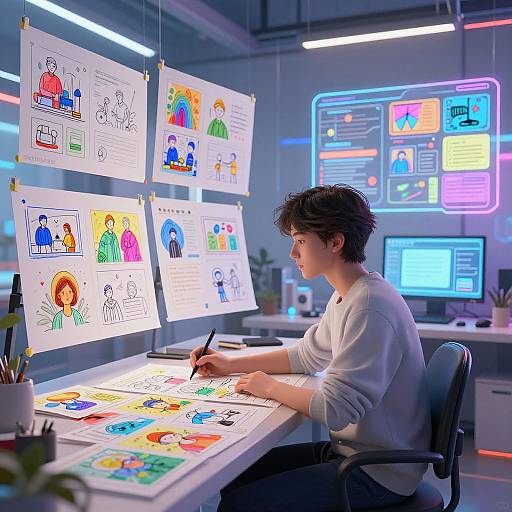 Futuristic AI Artistic Creation Studio