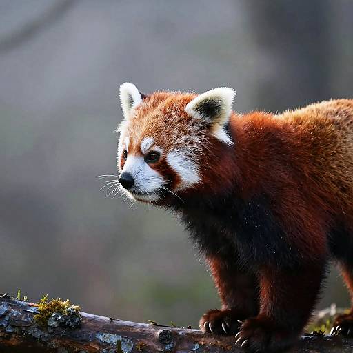 Red Panda in Misty Mountain Forest