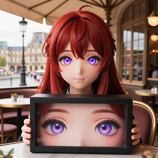 Anime Girl Portrait with Baroque Outdoors
