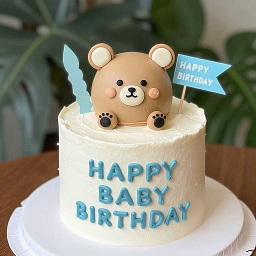 Cute Bear Cake Topper Birthday