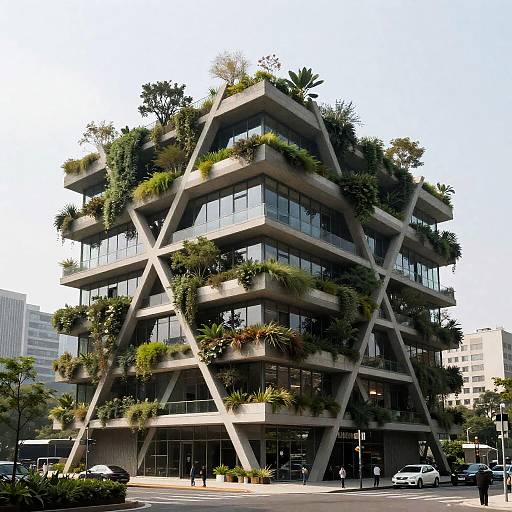 Solarpunk Prismatic Eco-Building Photography