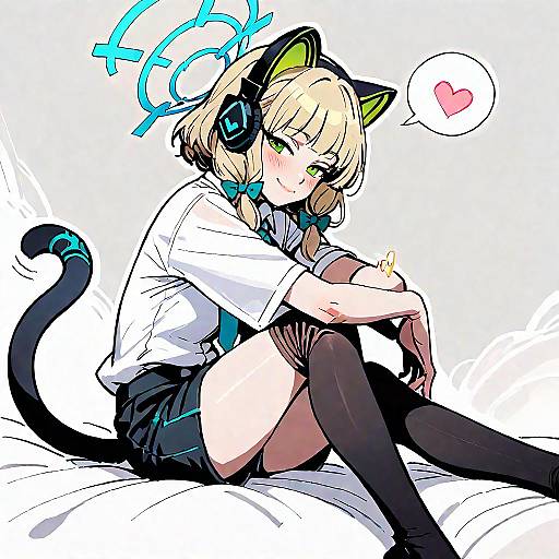 Seductive Cat-Ear Blue Archive Character