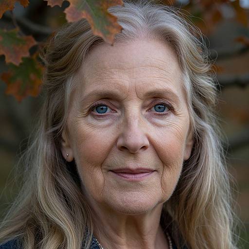 Elderly Woman with Nature-Harmony Hair