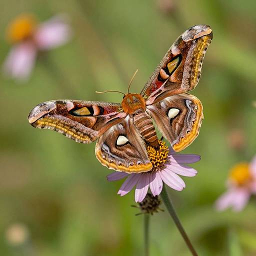 Giant Moths Pollinating Airborne Flowers