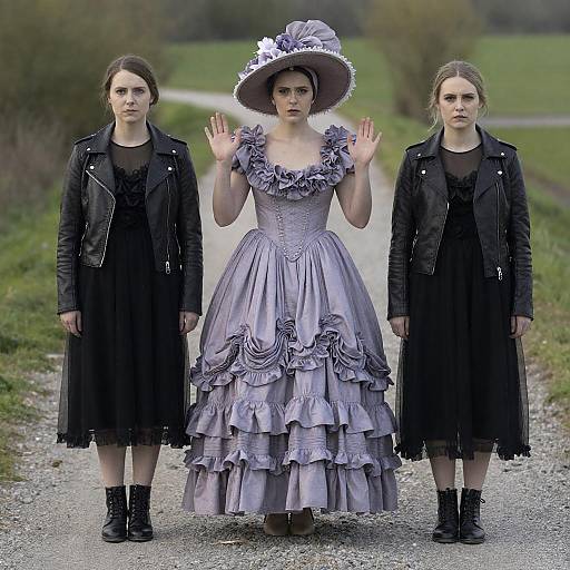 Dramatic Portrait on Gravel Path