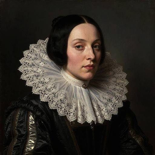 Renaissance Madonna with Black Hair