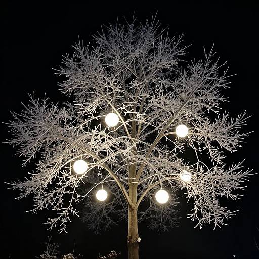 Luminous Tree with Glowing Orbs