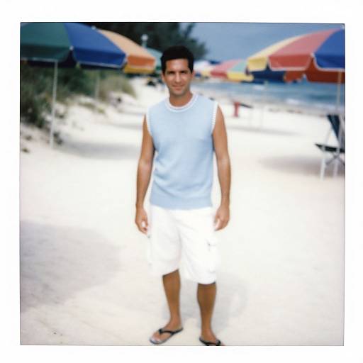 Man Relaxing in Secluded Beach Cove