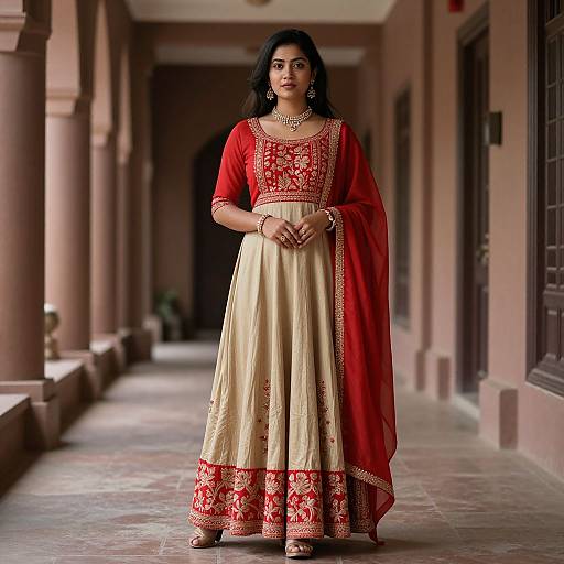 Woman in Traditional Asian Indian Dress