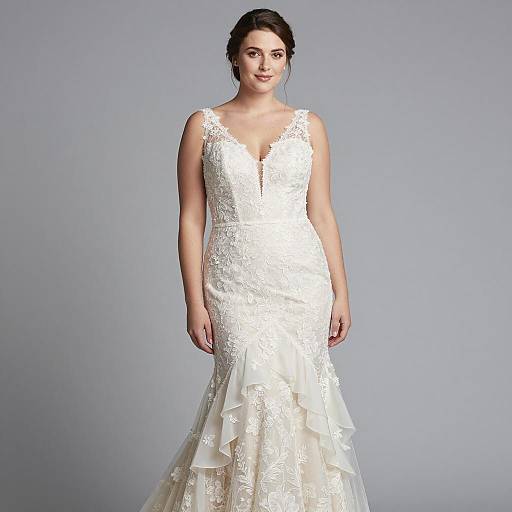 Woman in Lace Wedding Dress