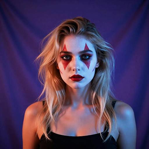 Futuristic Portrait with Striking Colors