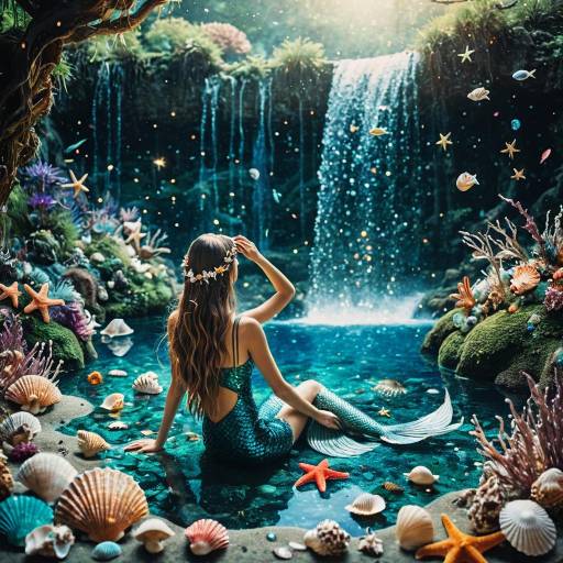 Enchanting Mermaid in a Dreamy Meadow