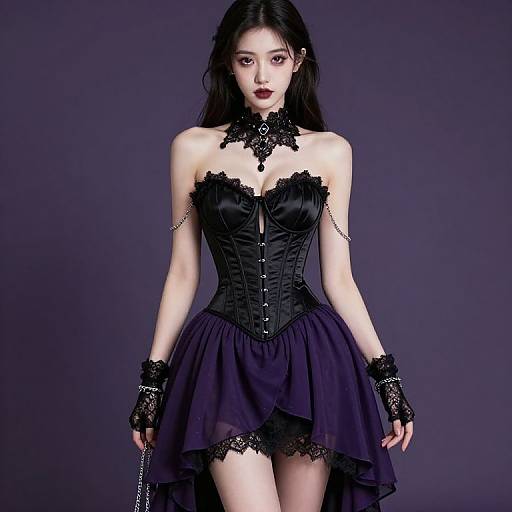 Dark Romantic Gothic Corset Gown