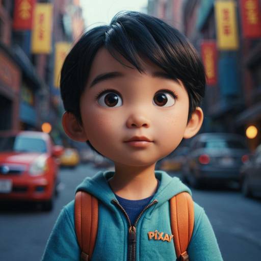 Cinematic Pixar Still Featuring Simu Liu