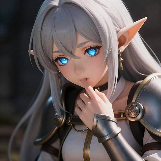 Realistic Ecchi Elven Warrior Portrait