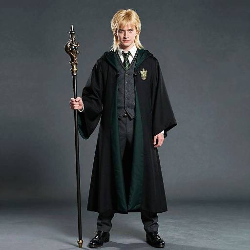 Lucius Malfoy Cosplay with Staff