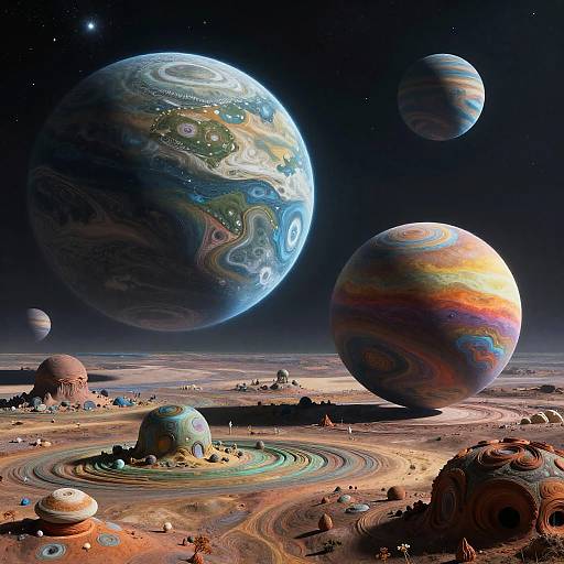 AI Generated Surreal Alien Planets