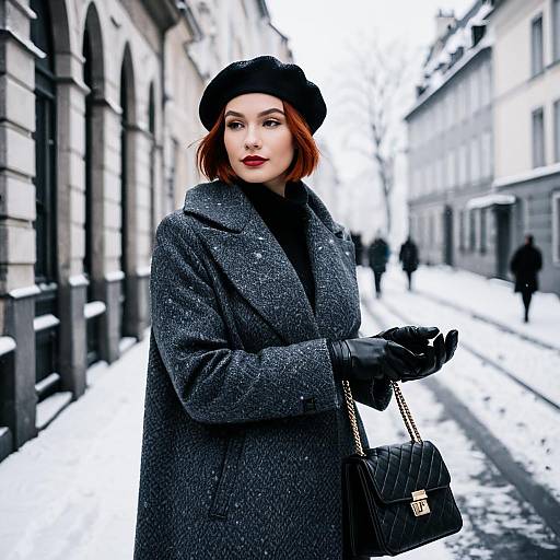 Elegant Winter Street Style with Beret