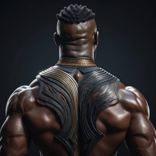 Fantasy Portrait of Muscular African Man Fantasy Portrait of Muscular African Man