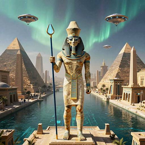 Osiris in Futuristic Necropolis