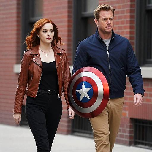 Dynamic Duo: Heroic Walk in City