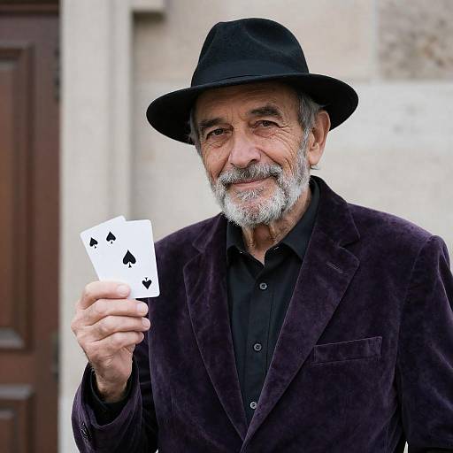 Charming Elder in Velvet and Fedora