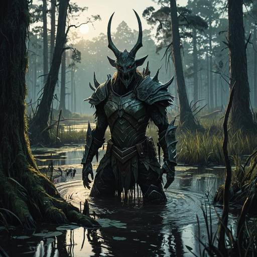 Forest Guardian Awakening in Swamp