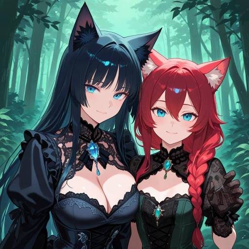 Gothic Siblings in Enchanted Forest Gothic Siblings in Enchanted Forest